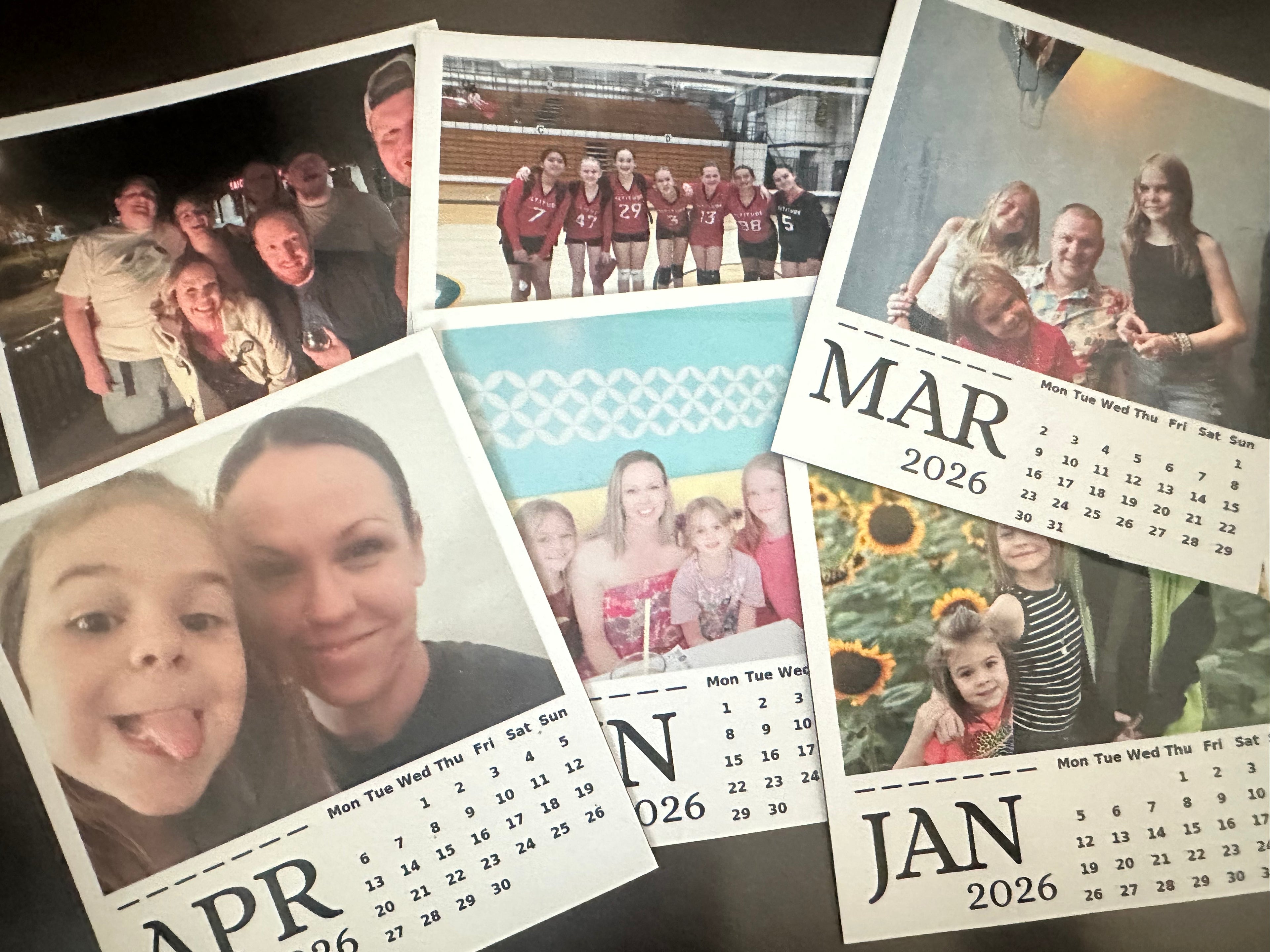 12 month custom calendar magnet